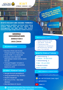 Pendaftaran angkatan 4 kiat kuliah ilmu agama terbuka kuningan jabar